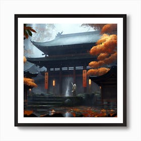 Asian Temple Art Print