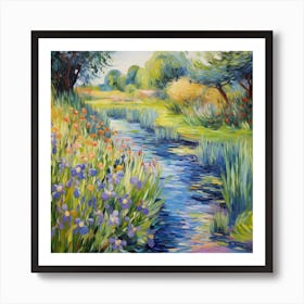 Whispers of Water: Monet's Floral Fantasy Art Print