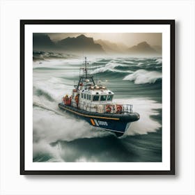 Oslo Coastguard Boat Art Print