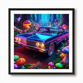 Car In The Forest Art Print