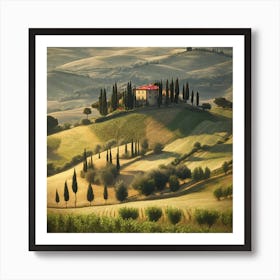 Tuscany, Italy Summer Perfect and Beautiful Detailed Intricate Insanely Art Print