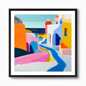 Abstract Travel Collection Greece 5 Art Print