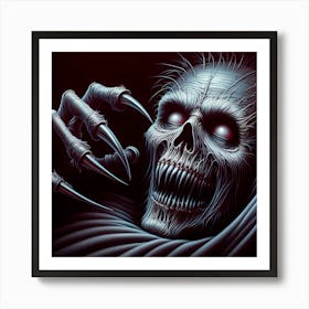 Skeleton With Claws Art Print