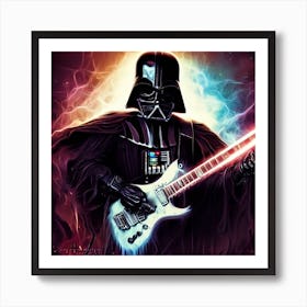 Electic Guitar Darth Vader Art Print