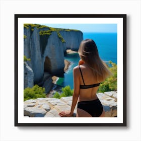 Beautiful Woman In Bikini 2 Art Print