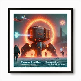 A Futuristic Sci Fi Scene Focusing On The Thermal 2 Art Print