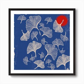 Gingko Flower Square Art Print