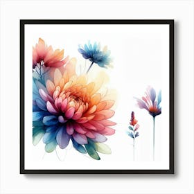 Watercolor Flowers 13 Art Print