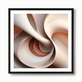 Abstract Abstract Painting, Abstract Background, Generate An Abstract Design With Soft Curved Lines In Neutral Tones Emphasizing Simplicity Art Print