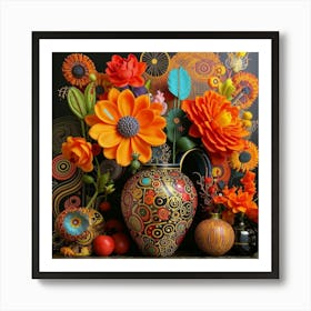 Flowers In A Vase 23 Art Print