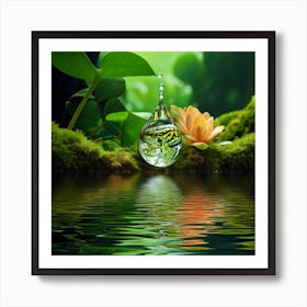 Firefly Intricate, Scene, Drop, Water, Magnified, Ecosystem, Miniature, Tropical, Forest, Frog, Gree (10) Poster