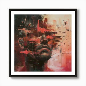 'A Man With A Face' Art Print