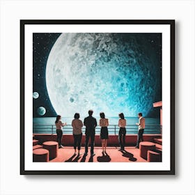 Moon And The Stars 8 Art Print