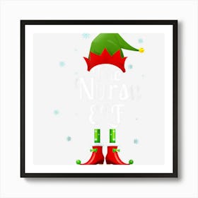 Nurse Elf Xmas Funny Family Matching Christmas Pajama Poster