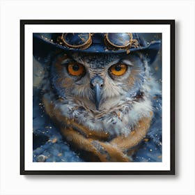 Steampunk Owl 5 Art Print