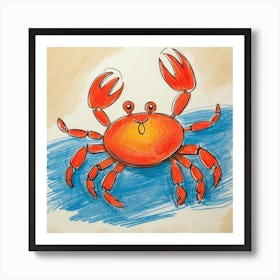 Crab Drawing 2 Art Print