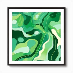 Abstract Green Background Art Print