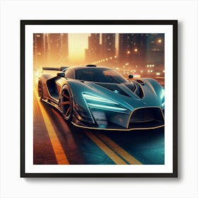 Futuristic Sports Car 102 Poster