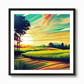 Landscape Painting 248 Art Print