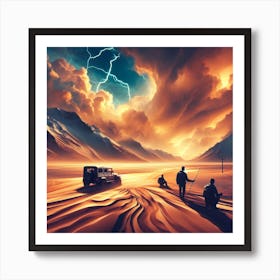 Desert Landscape Painting Art Print