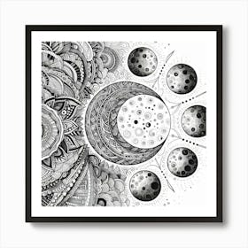 Moon Phases 4 Art Print