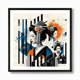 Creative Geisha Illustration 74 Art Print