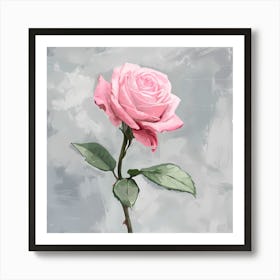 Pink Rose Art Print