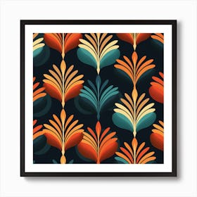 Abstract Floral Pattern 6 Art Print