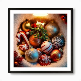 Christmas Ornaments 6 Art Print