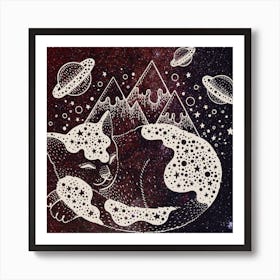 Galaxy Kitty Art Print (3) Art Print