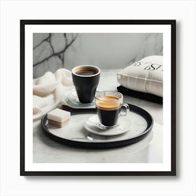 Coffee And A Pillow Art Print