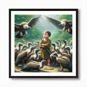 A beautiful child surrounded by vultures but he is passionate to find a safe way Affiche