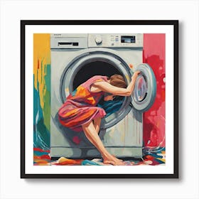 Washing Machine Art Print