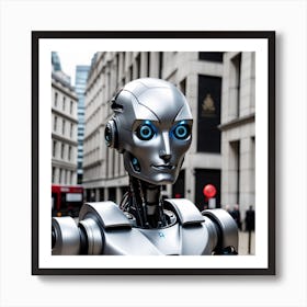 Robot In London 8 Art Print