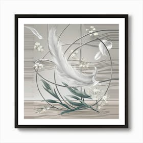 White Feathers 4 Art Print