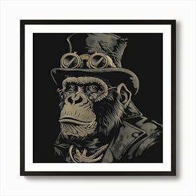 Steampunk Monkey 56 Art Print