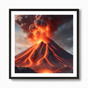 Volcano Eruption Art Print
