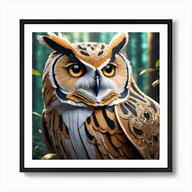 Owl In The Forest 71 Art Print