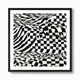 Abstract Checkered Pattern 1 Art Print