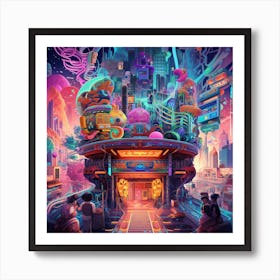 Futuristic City 11 Art Print