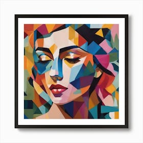 Geometric Woman Art Print