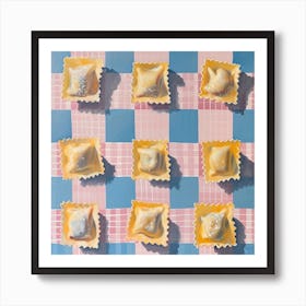 Ravioli Pastel Checkerboard 3 Art Print