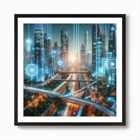 Futuristic Cityscape 106 Art Print