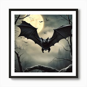 Bat In The Woods Art Print