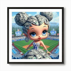 LA Dodger Money Doll Art Print