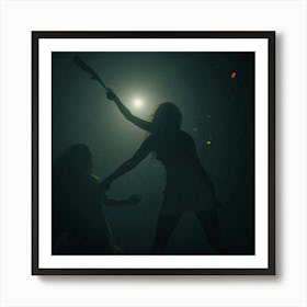 Female Dancers In The Dark Art Print