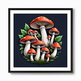 Mushroom Fungi Art Print