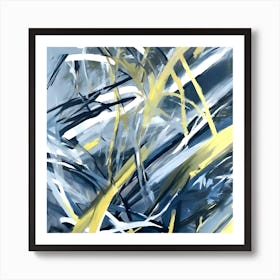 Abstract Of Yellow And Blue Art Print