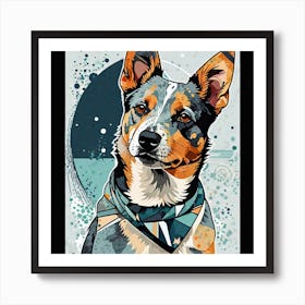 Blue Heeler Sitting Pretty Art Print