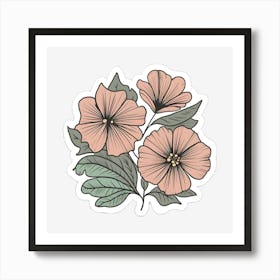 Hibiscus Flowers Art Print